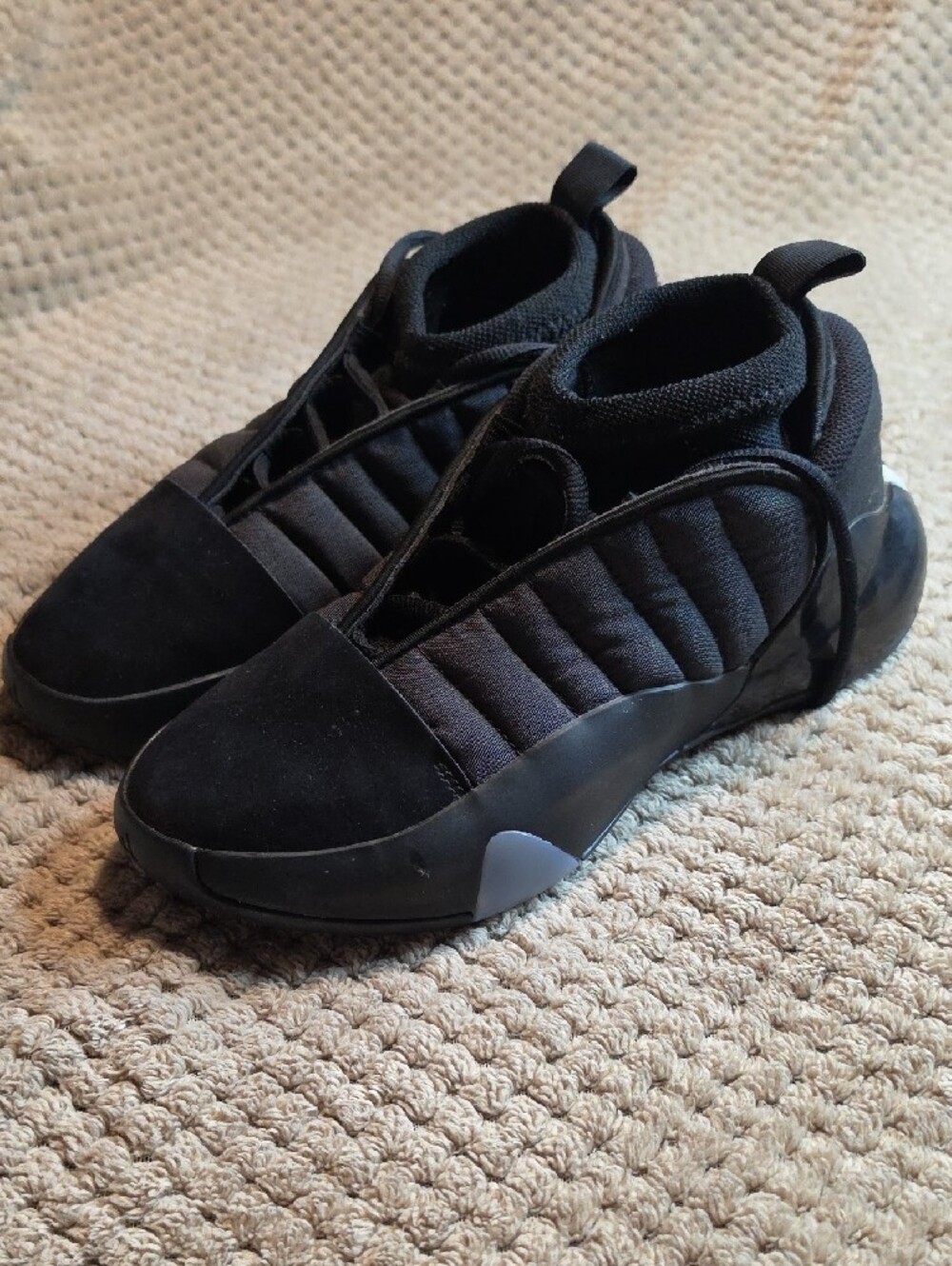 Adidas Harden Volume 7 Basketball Black Knit Lace-Up Sneakers - Picture 6 of 6